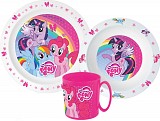 My Little Pony dinner set, micro plastic set with mug 350 ml