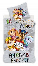 Paw Patrol Grey bedding set 140×200cm, 70×90 cm microfibre
