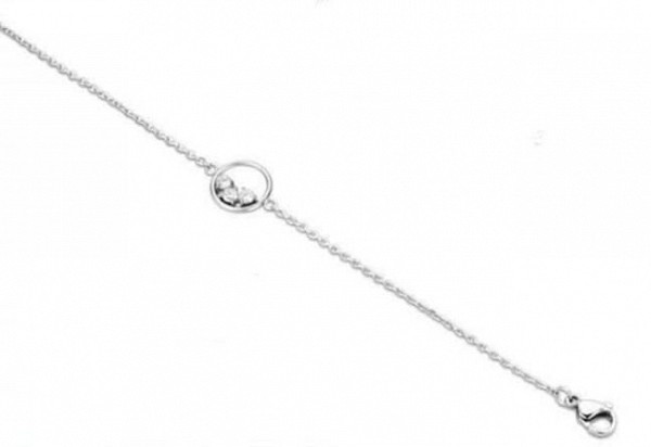 Victoria Silver-colored bracelet with white stones