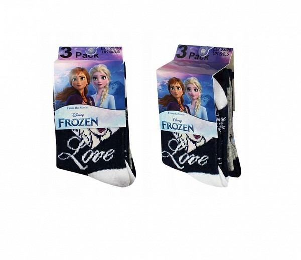 Disney Frozen childrens socks 23-34