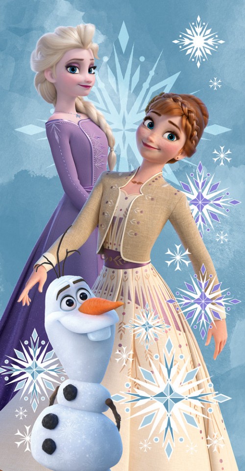 Disney Frozen Olaf and the Sisters bath towel, beach towel 70x140 cm