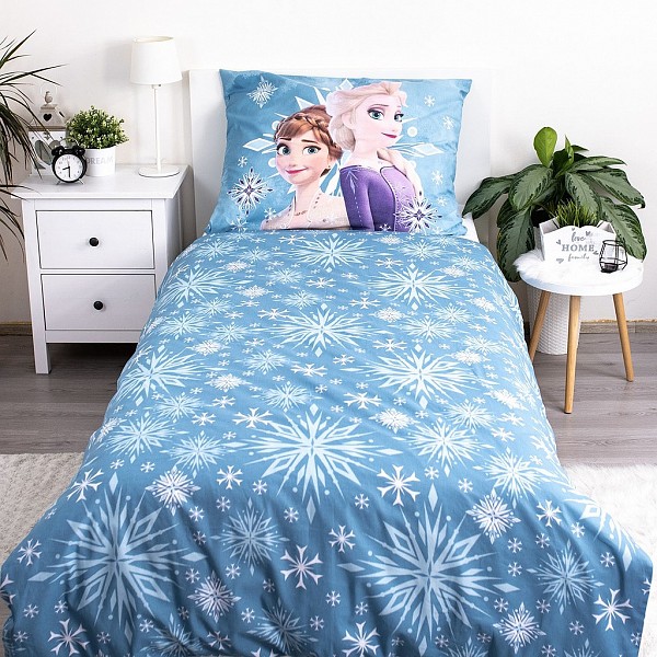 Disney Frozen White Snowflake childrens bedding 100×135 cm, 40×60 cm
