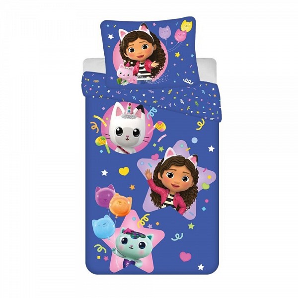 Gabbys Dollhouse bedding set 140×200cm, 63×63 cm microfibre