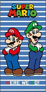 Super Mario Here We Go bath towel, beach towel 70x140cm