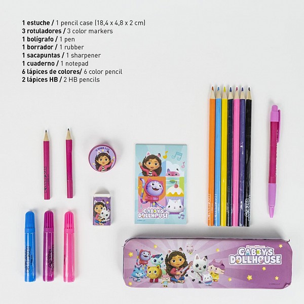 Gabbys Dollhouse stationery set