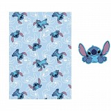 Disney Lilo and Stitch On The Belly fleece blanket and shaped pillow set