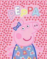 Peppa Pig Dots flannel fleece blanket 130x160cm