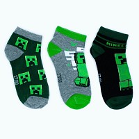 Minecraft childrens no-show socks 23/26
