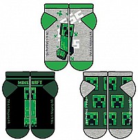 Minecraft childrens no-show socks 31/34
