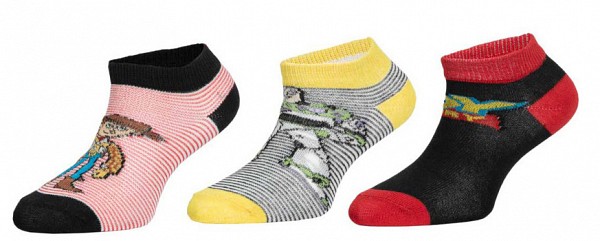 Disney Toy Story childrens no-show socks 31/34