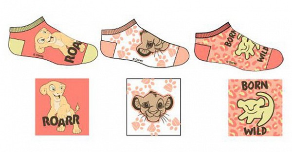 Disney The Lion King Kids Ankle Socks 27/30