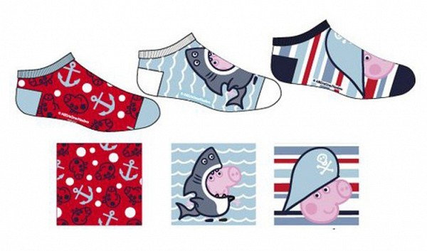 Peppa Pig Sea childrens no-show socks 31/34