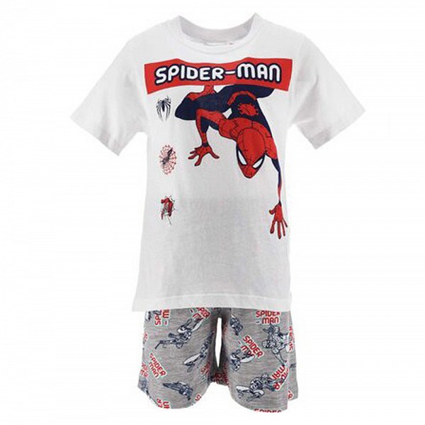 Spiderman Climb White childrens short pajamas 6 years / 116 cm