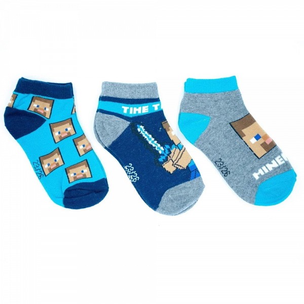 Minecraft childrens no-show socks 35/38