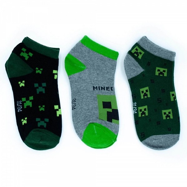 Minecraft kids low cut socks 23/26