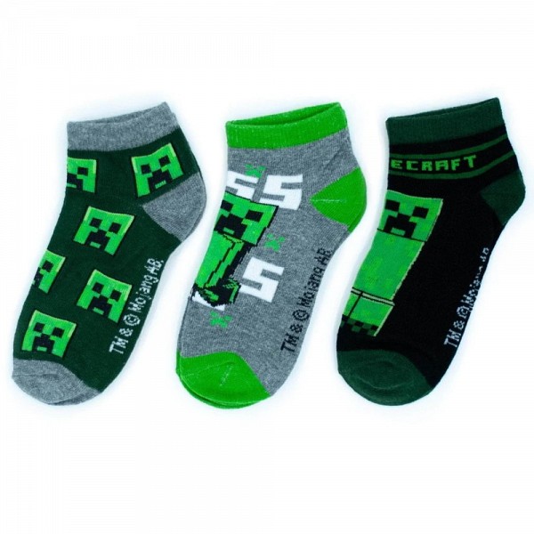 Minecraft childrens ankle socks 23-38