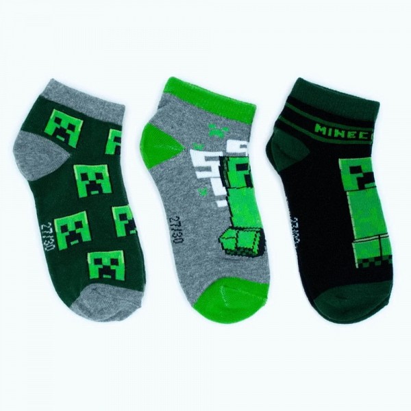 Minecraft childrens ankle socks 23-38