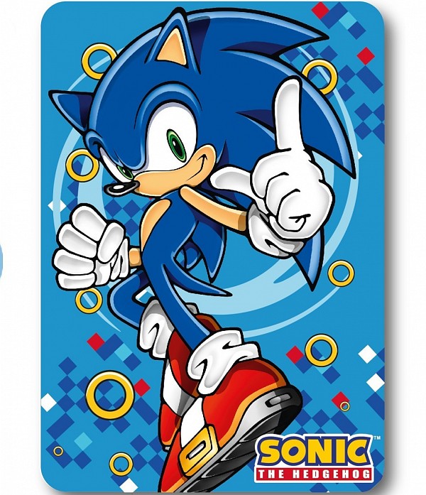 Sonic the Hedgehog Gold Ring fleece blanket 100x140cm