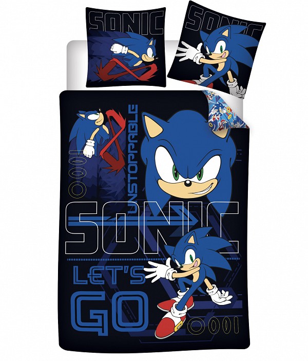 Sonic the Hedgehog Unstoppable Childrens bedding 100×135 cm, 40×60 cm