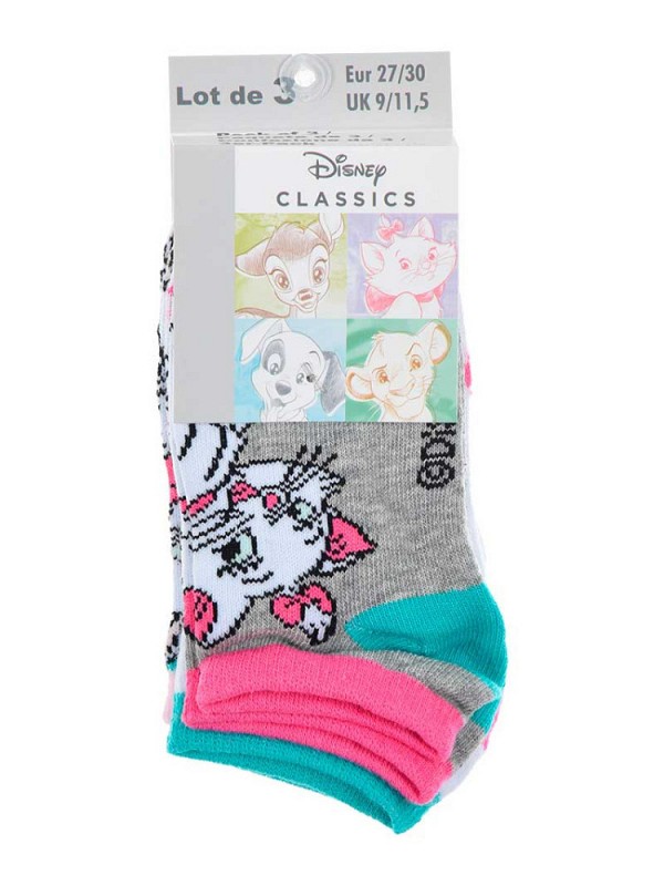 Disney Marie Dots Green childrens ankle socks 27/30  85SWE0647A27
