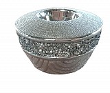 Κεραμικό Κηροπήγιο Ζαχαρί/Ασημί  H7819S-DJ18C