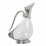 Καράφα Γυάλινη Επάργυρη