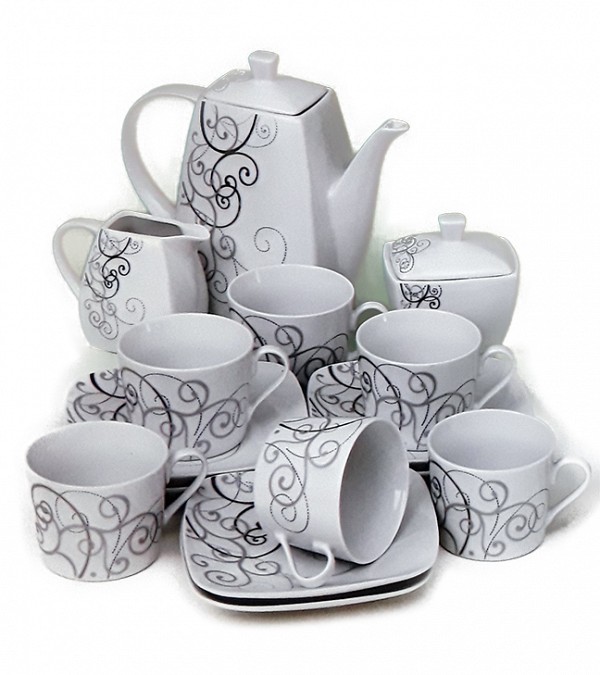 Σερβίτσιο Τσαγιού Πορσελάνης 15τεμ. με αφηρημένα σχέδια