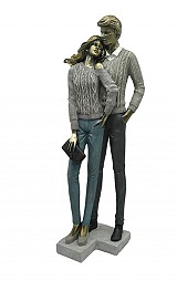 Διακοσμητική Πολυεστερική Φιγούρα Ζευγάρι Μοντέρνο 15.5x11x41.5εκ