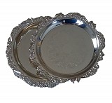 Σετ 6 Επάργυρα Στρογγυλά Σουβέρ 9.5x9.5cm