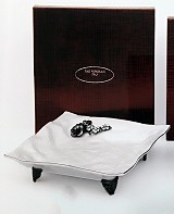 Πιατέλα Τετράγωνη Κυματιστή Λευκή Πορσελάνη HG0425-Q07