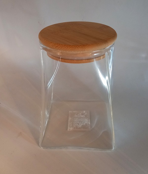 Βάζο Αποθήκευσης Γυάλινο Με Ξύλινο Καπάκι 12.5x13.7cm  750ml