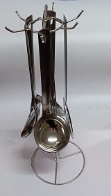 Σετ 6τμχ Κουτάλες Ανοξείδωτες Με Ανοξείδωτη Βάση 43x14cm