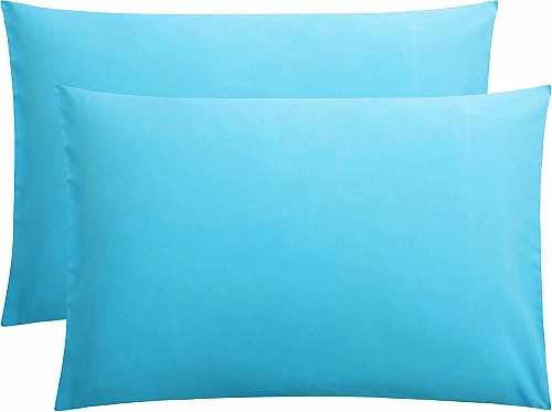 Ζεύγος Μαξιλαροθήκες Le Blanc Μονόχρωμες Turquoise 50Χ70