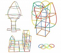Blocks - straws - set of 408 pcs. 22408