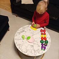 Set of fruit and vegetables for cutting in a basket 22576