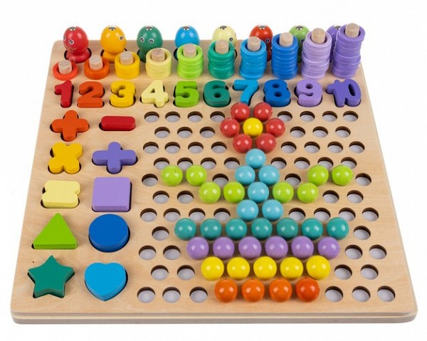 Wooden puzzle - beads DU17252