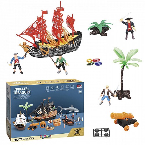 Πειρατικό καράβι & πειρατές 29x22x9cm ToyMarkt 913518