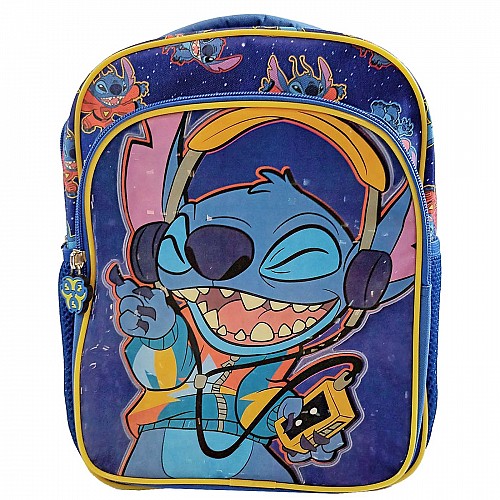 Τσάντα Πλάτης  Νηπίου Stitch με Μπροστινή Τσέπη 29cm Stitch
