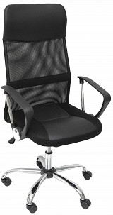 VELCO Pro Systems ΚΑΡΕΚΛΑ ΓΡΑΦΕΙΟΥ ΜΑΥΡΗ- ΔΙΑΣΤΑΣΕΙΣ: 60x60x109/118 cm- ΕΠΙΦΑΝΕΙΑ ΔΙΑΤΡΗΤΟ & PVC