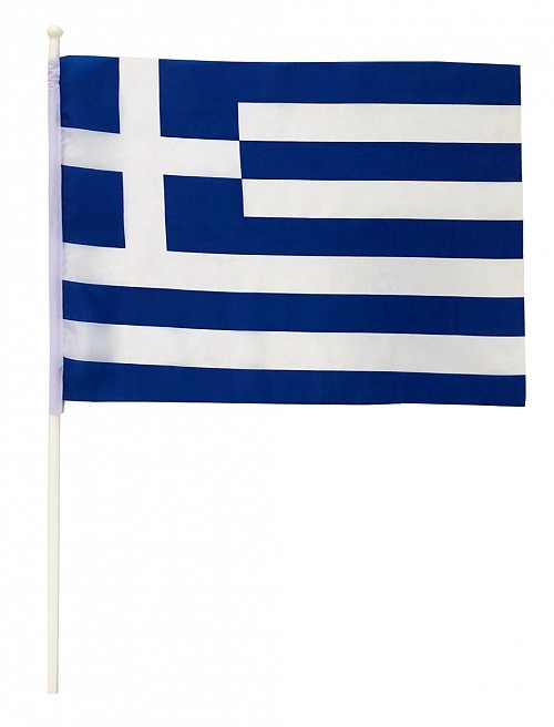 ΣΗΜΑΙΑ  ΕΛΛΗΝΙΚΗ  ΜΕ ΚΟΝΤΑΡΙ 40x30cm