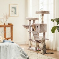 FEANDREA PCT162M01 Cat Scratching Post with Soft Cover - Light Brown